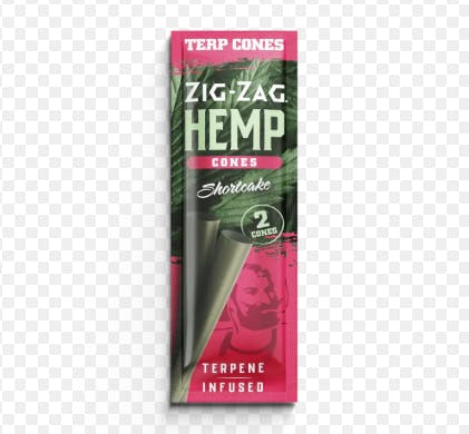 Photograph of product: ZIG ZAG HEMP CONES | SHORTCAKE 2PK