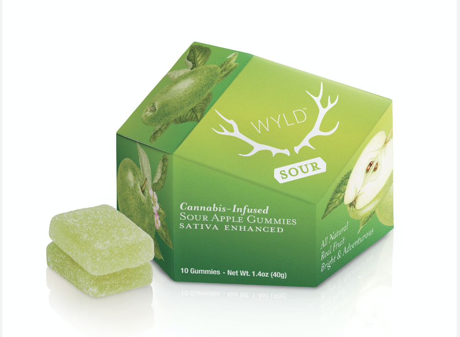 Photograph of product: Sour Apple | 20mg TH-oui x 10pk | WYLD