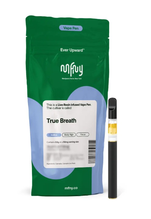 Photograph of product: MFNY | True Breath | Live Resin | Vape Pen