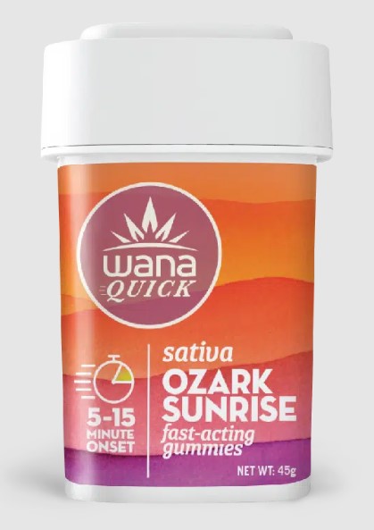 Photograph of product: AR-Wana Quick Gummies Ozark Sunrise Oui'd 100mg 10pk