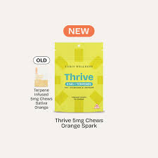Photograph of product: Curio Wellness - Orange Spark "Thrive" - 5mg Terpene Infused Chews