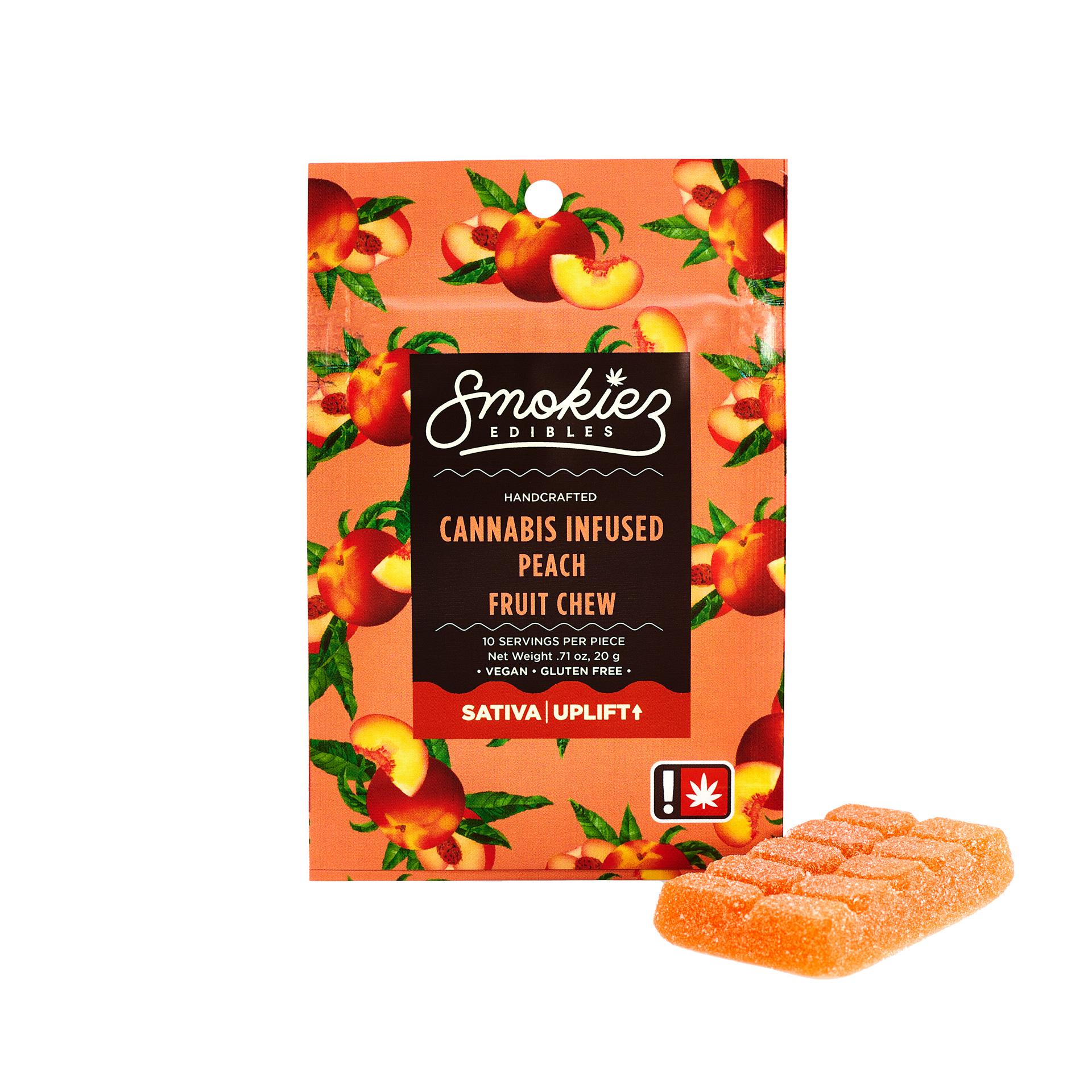 Photograph of product: Smokiez - Peach - 100mg Oui'd Single Gummy