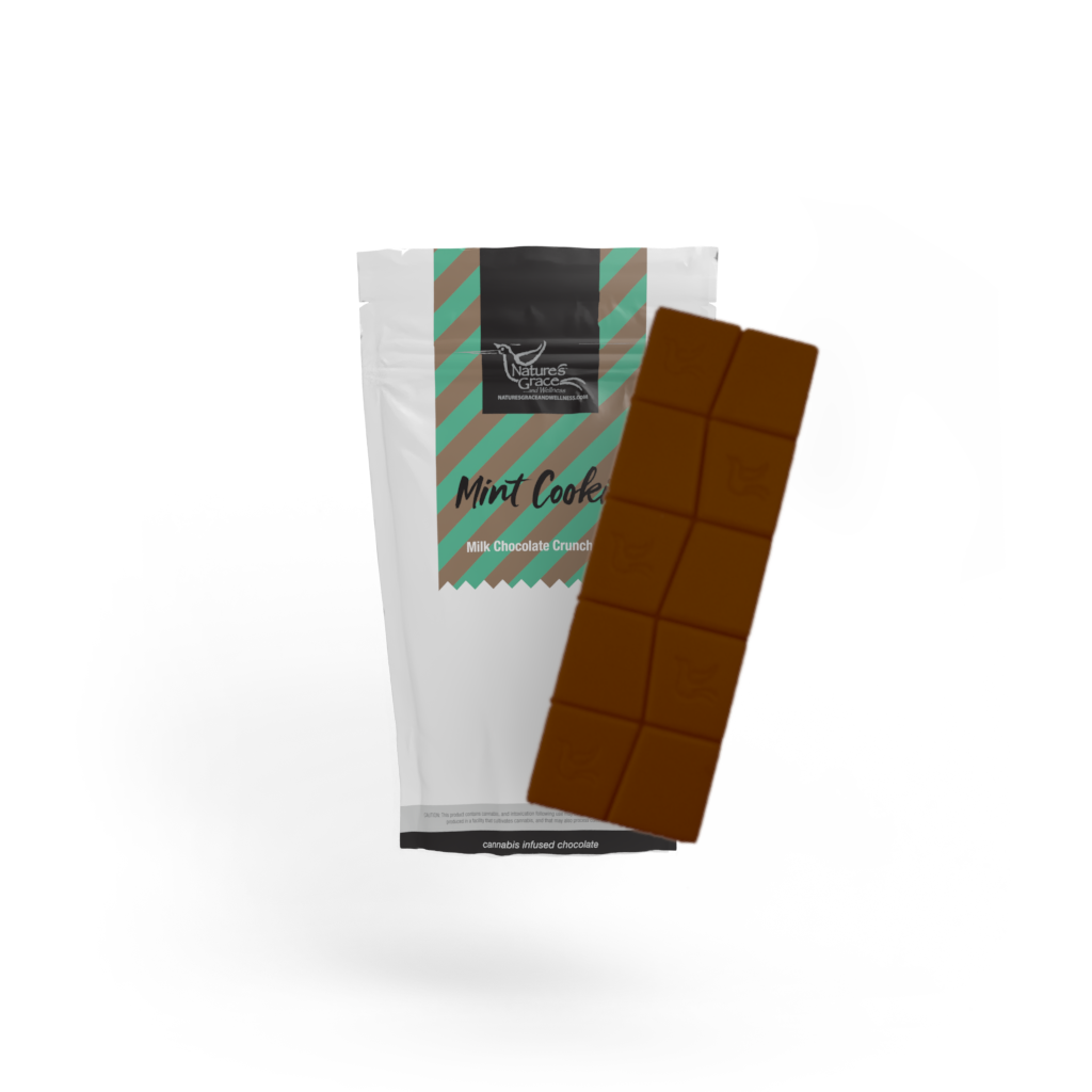Photograph of product: Mint Cookie Milk Chocolate Bar | 100mg | Nature's Grace
