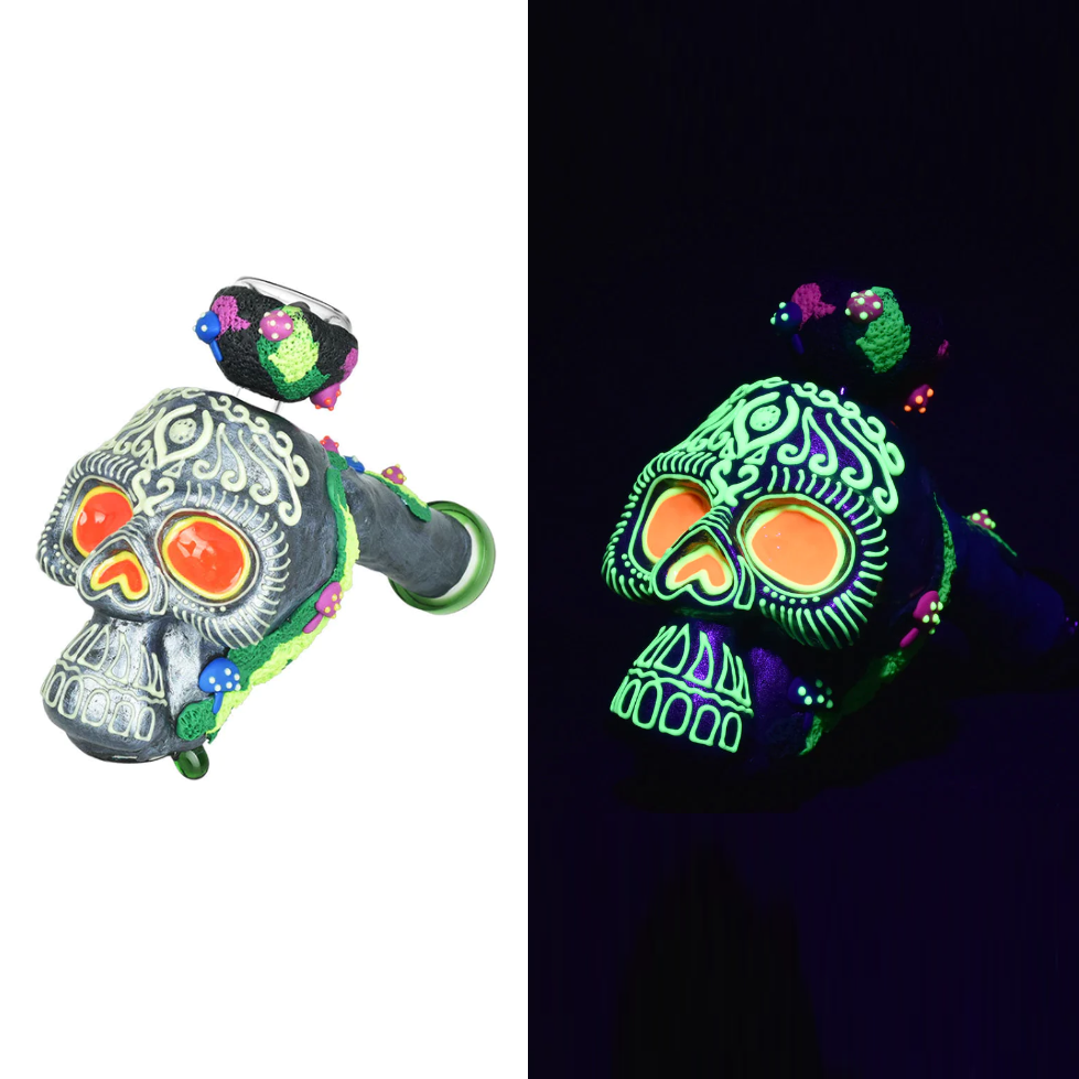 Photograph of product: Pulsar Voodoo Skull Bubbler Pipe 8 WP546