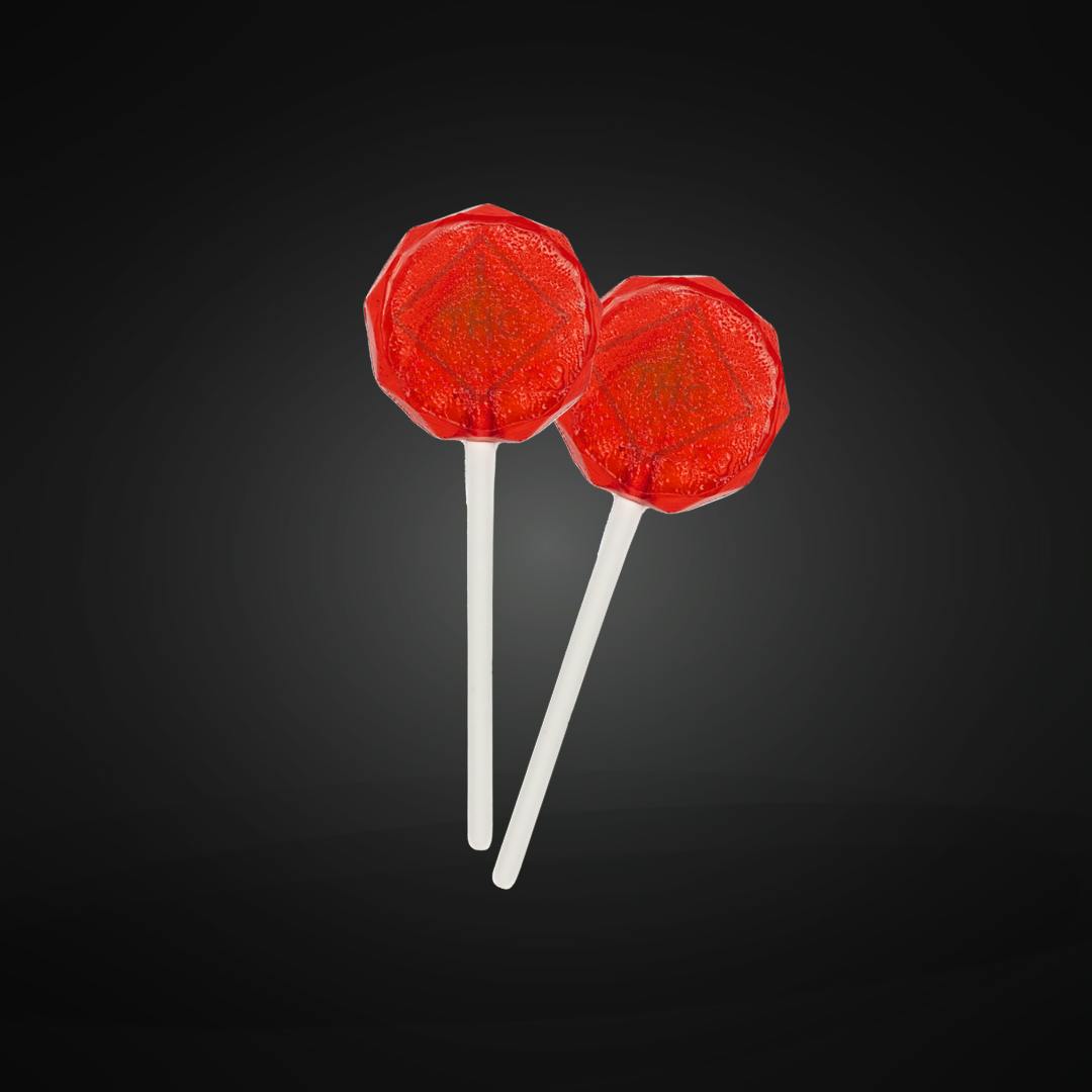 Photograph of product: GH - MED - Raspberry - Sucker - 100mg