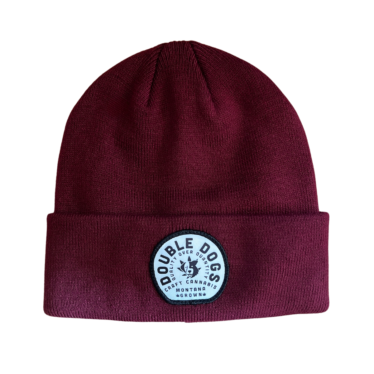 Photograph of product: Maroon Double Dogs Beanie