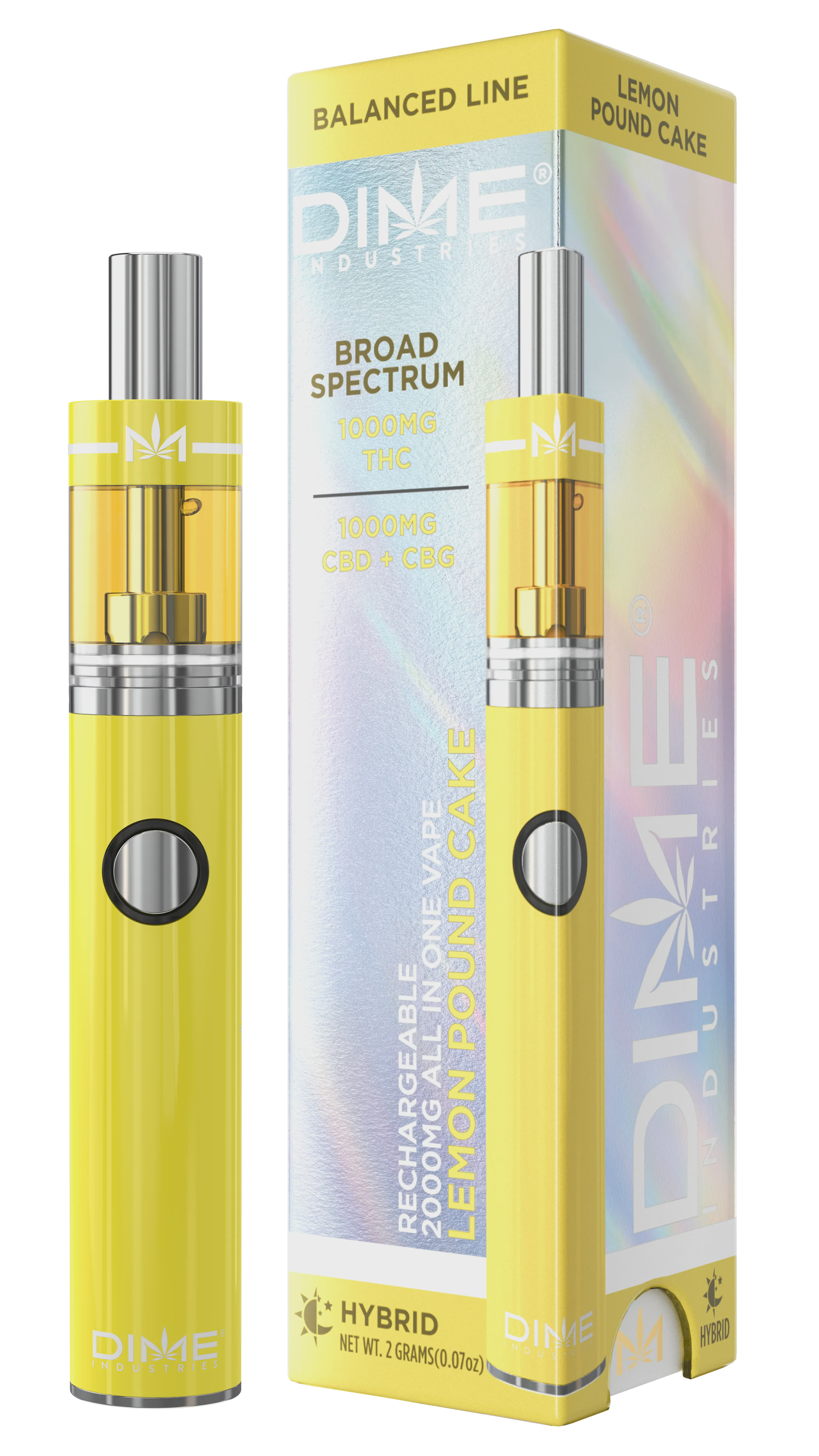 Photograph of product: Dime | Lemon Pound Cake (H) | Signature Line Collaboration 2g Disposable Cartridge
