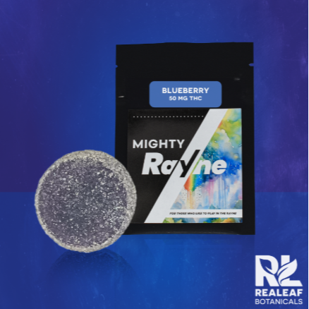 Photograph of product: Mighty Rayne | Blueberry Gummy 1Pk 50mg - Hybrid (Macro Dose) *Locally Owned Craft Company