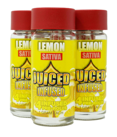 Photograph of product: Lemon Infused Pre Roll Pack 4 Pack