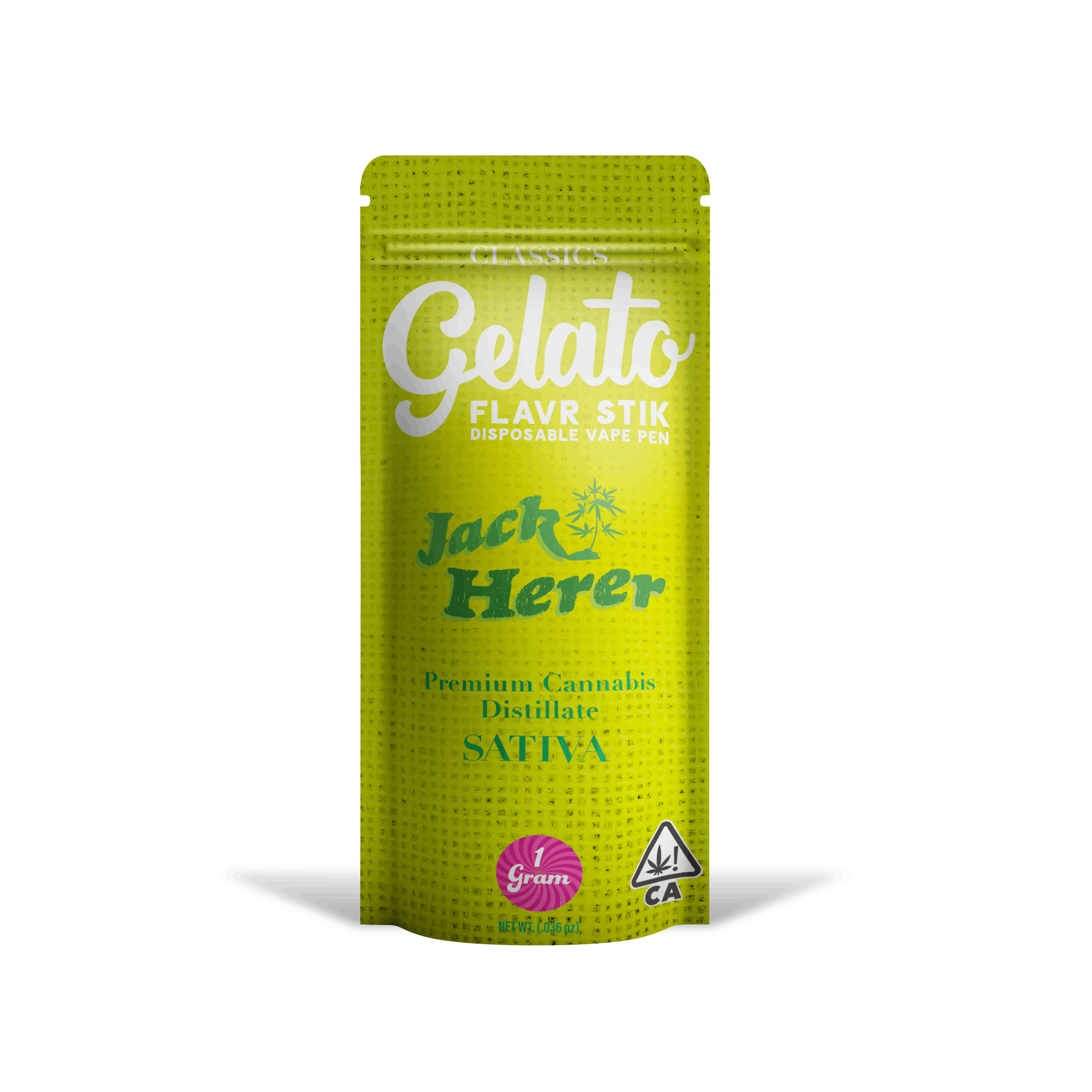 Photograph of product: Gelato - Jack Herer Disposable 1g | 3/$50
