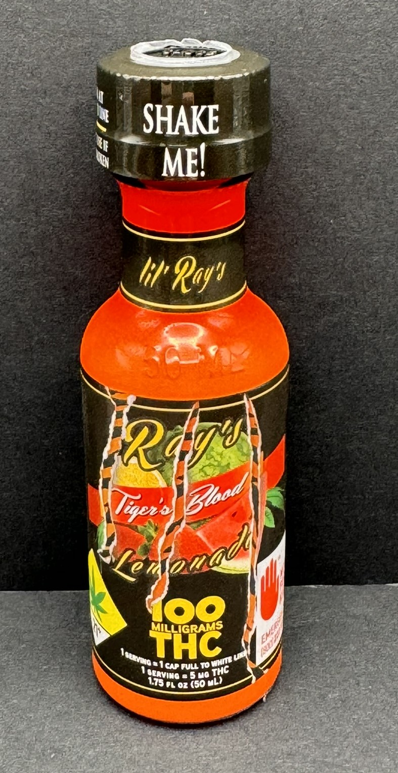 Photograph of product: DOH Ray's Lil Lemonade - Tigers Blood Lemonade 100mg (1.75oz)
