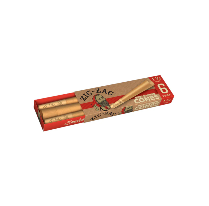 Photograph of product: Accessories | Zig Zag Unbleached Cones 1 1/4 6pk