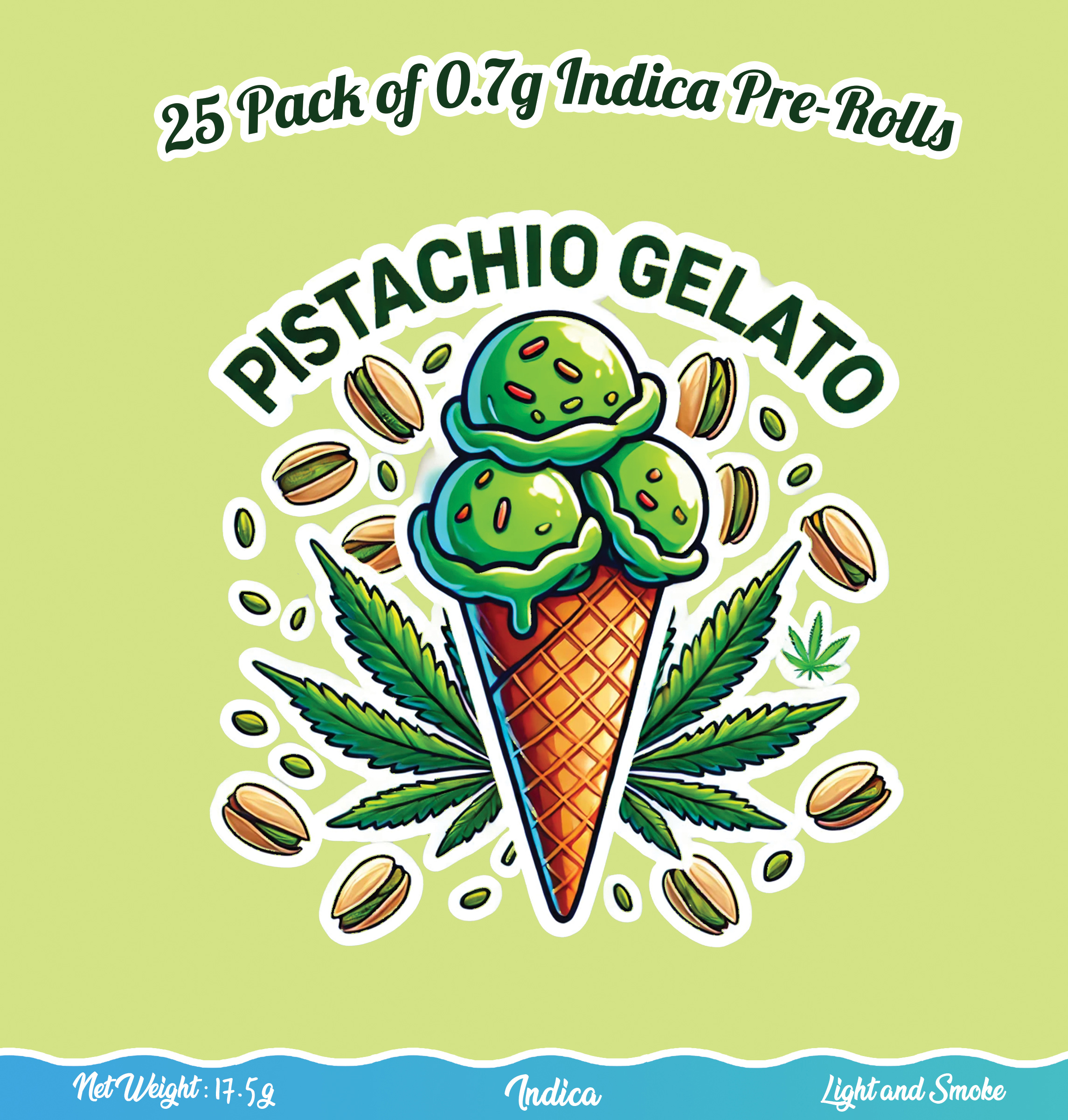 Photograph of product: True Roots - Pistachio Gelato 25-Pack Prerolls - , 17.5g Total)