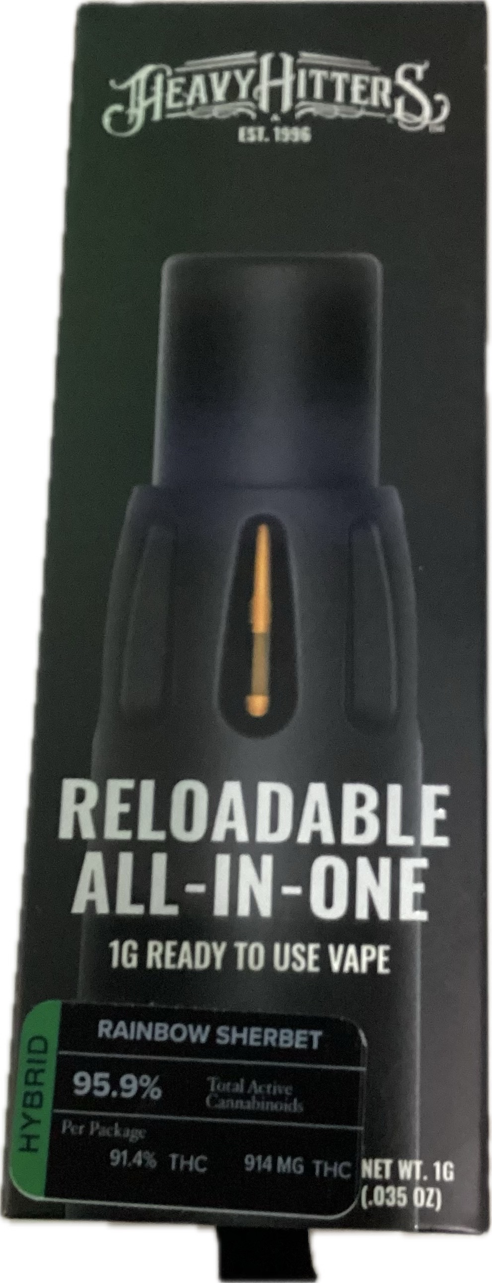Photograph of product: Heavy Hitters | Reloadable AIO | Rainbow Sherbert