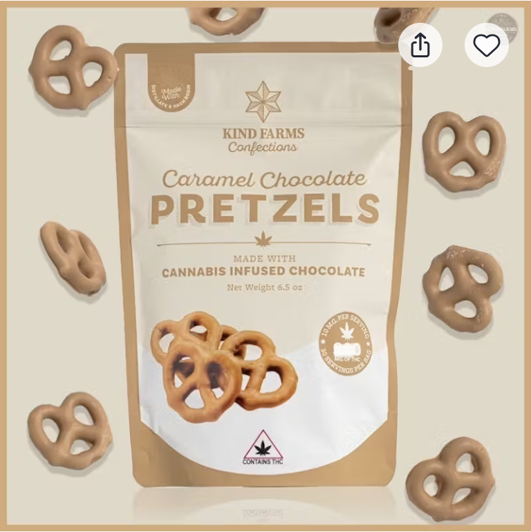 Photograph of product: 200mg Pretzels | Caramel
