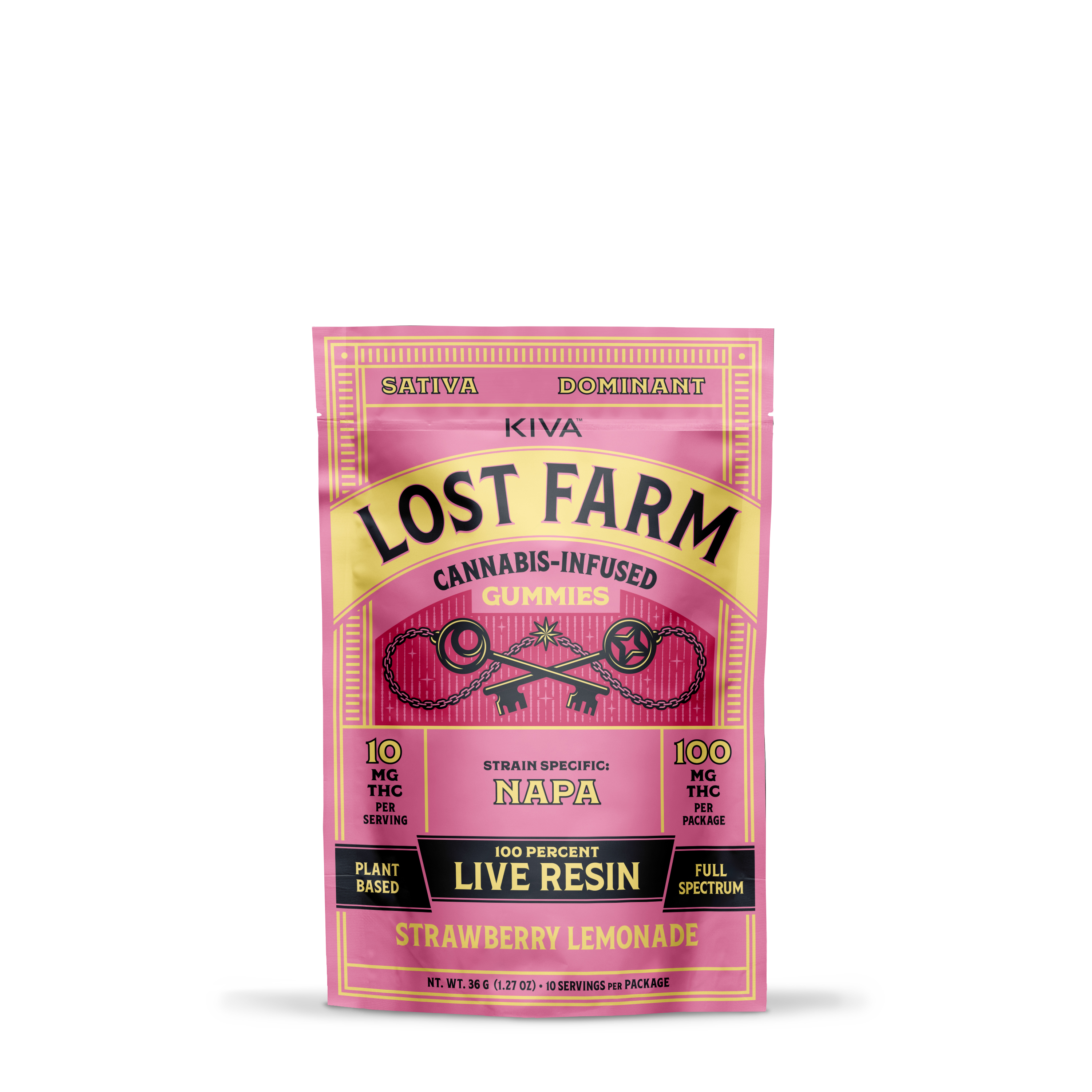 Photograph of product: LOST FARM | STRAWBERRY LEMONADE | NAPA LIVE RESIN GUMMIES | 100 MG