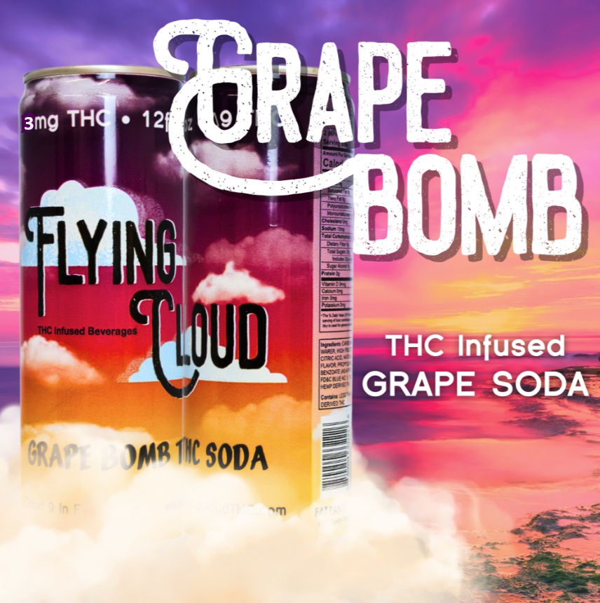 Photograph of product: Beverage | Flying Cloud | Grape Bomb TH-oui Soda | Single