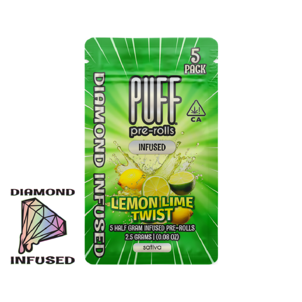 Photograph of Product: Lemon Lime Twist - Infused Sativa - 5 pack [2.5g]