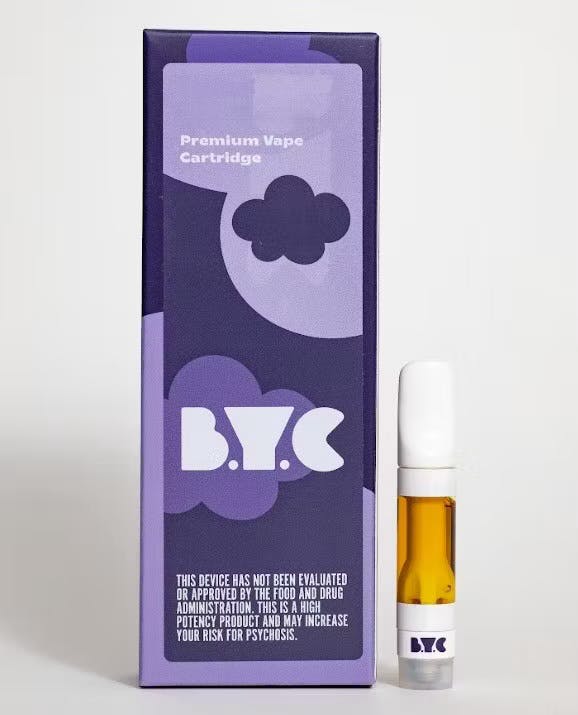 Photograph of product: BYC: No Cap 0.5g - Live Rosin Vape Cart - Hybrid