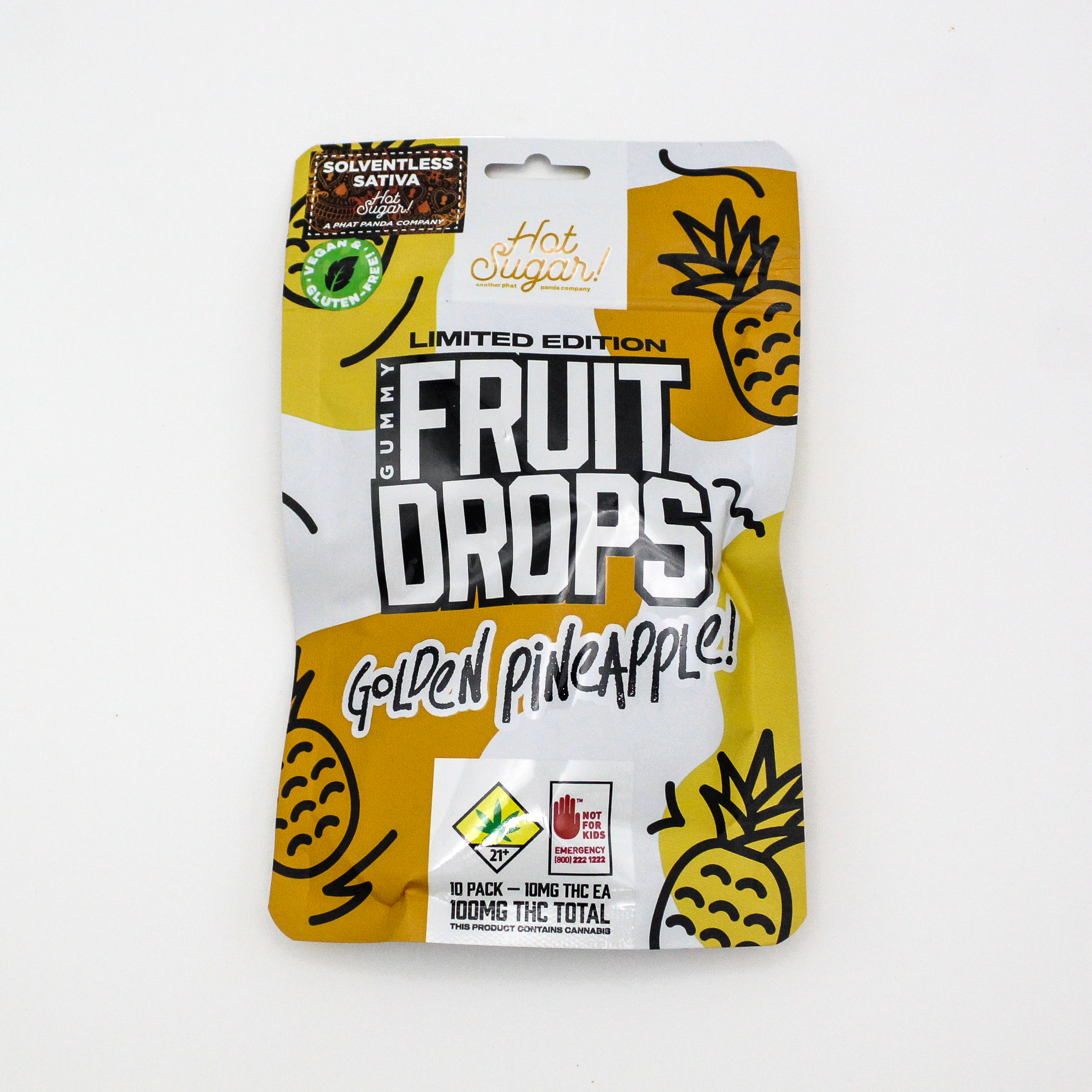 Photograph of product: Golden Pineapple Fruit Drops - Oui'd TH-oui - Solventless | 1pk | (100mg)