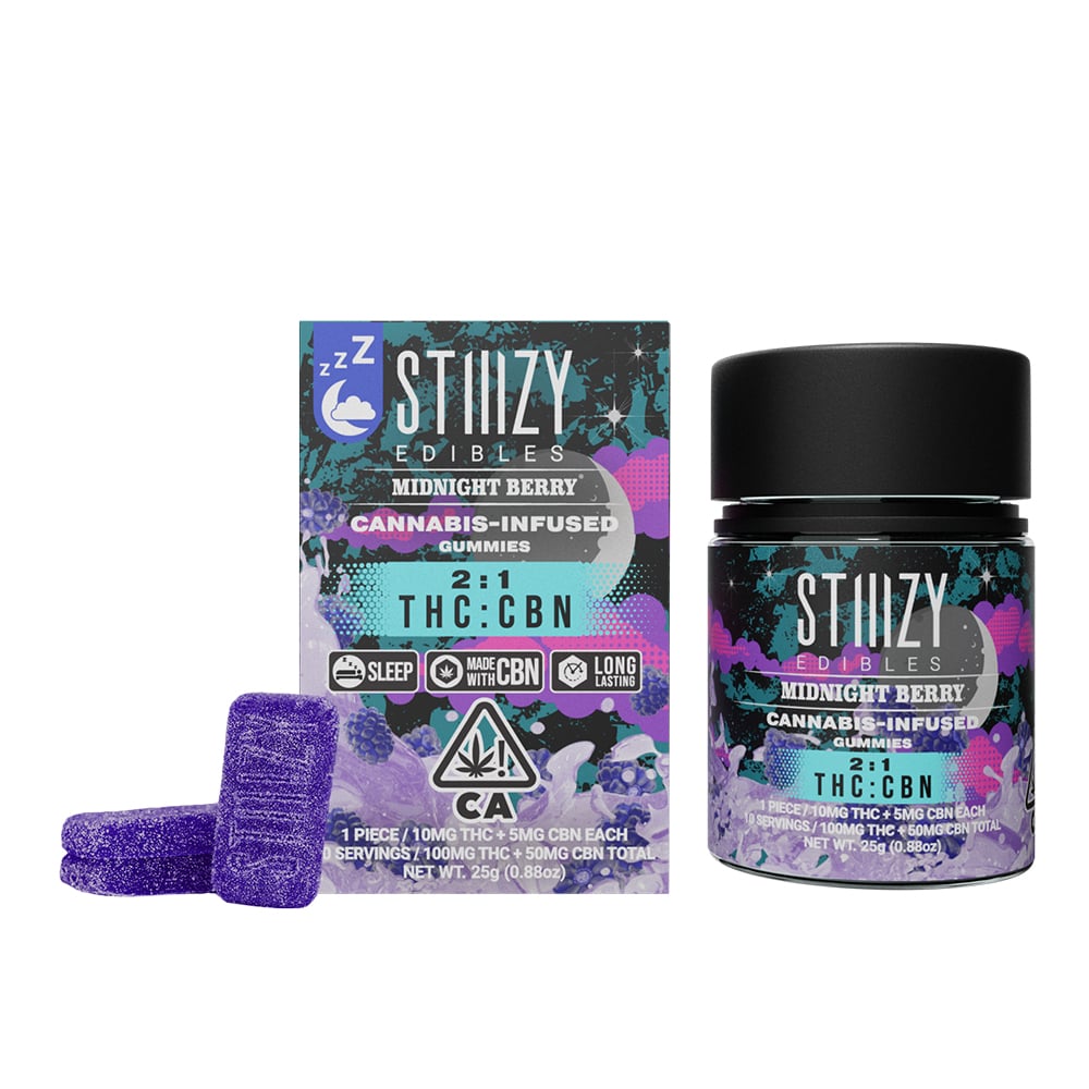 Photograph of product: MIDNIGHT BERRY - 2:1 TH-oui: CBN GUMMIES 10PK