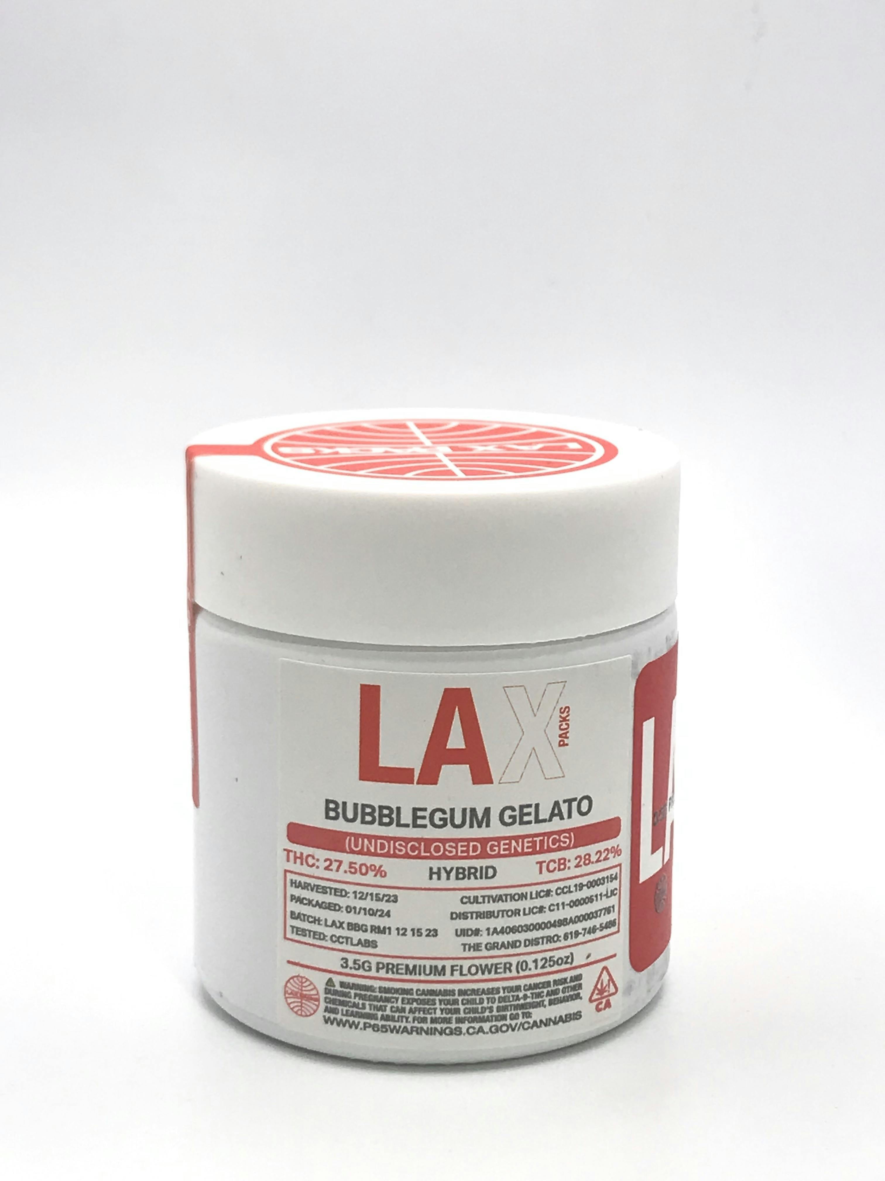 Photograph of product: 3.5G LAX Packs- Bubblegum Gelato $30