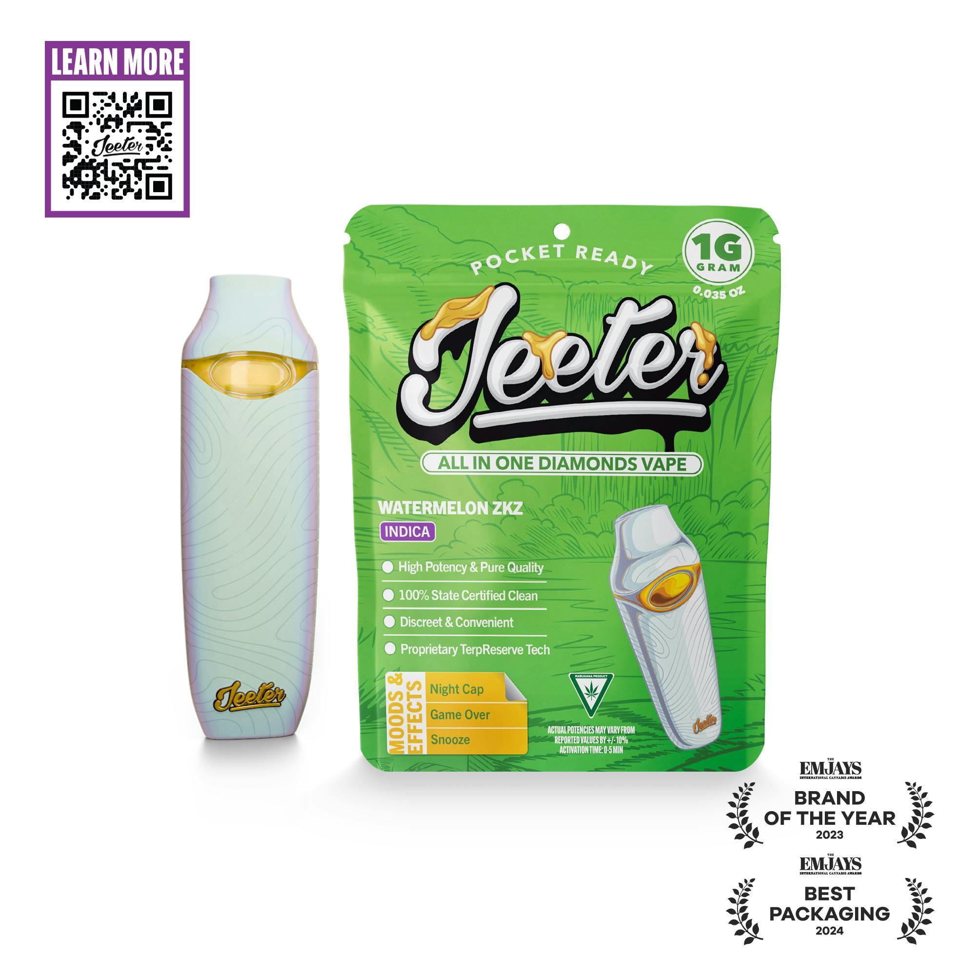 Photograph of product: Jeeter AIO - Watermelon ZKZ Liquid Diamond Disposable