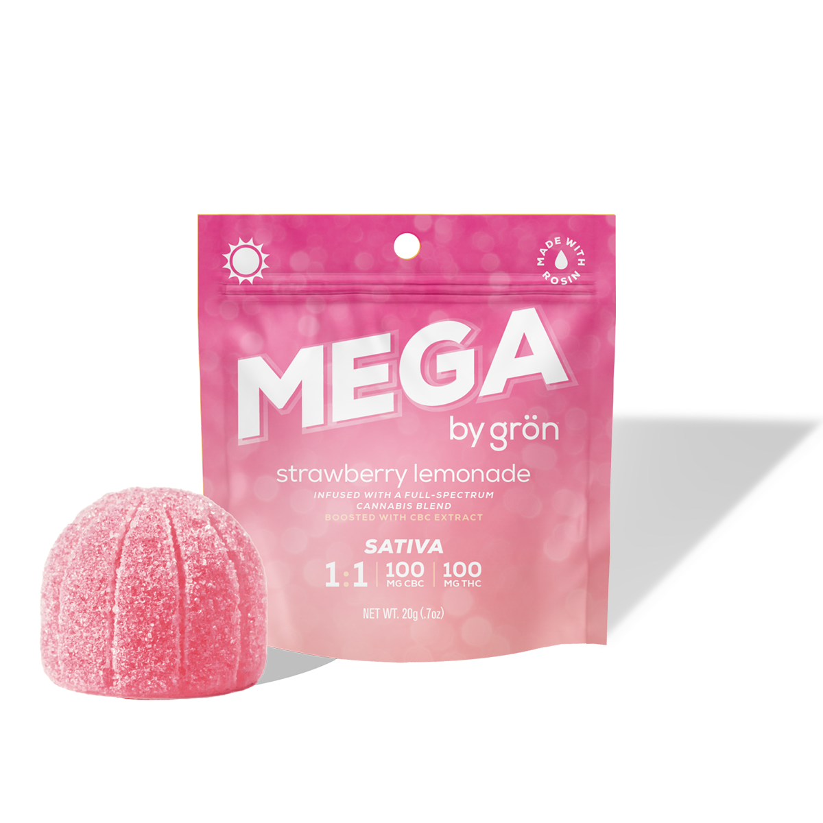 Photograph of product: MEGA - Strawberry Lemonade 1:1 CBC / TH-oui - Oui'd