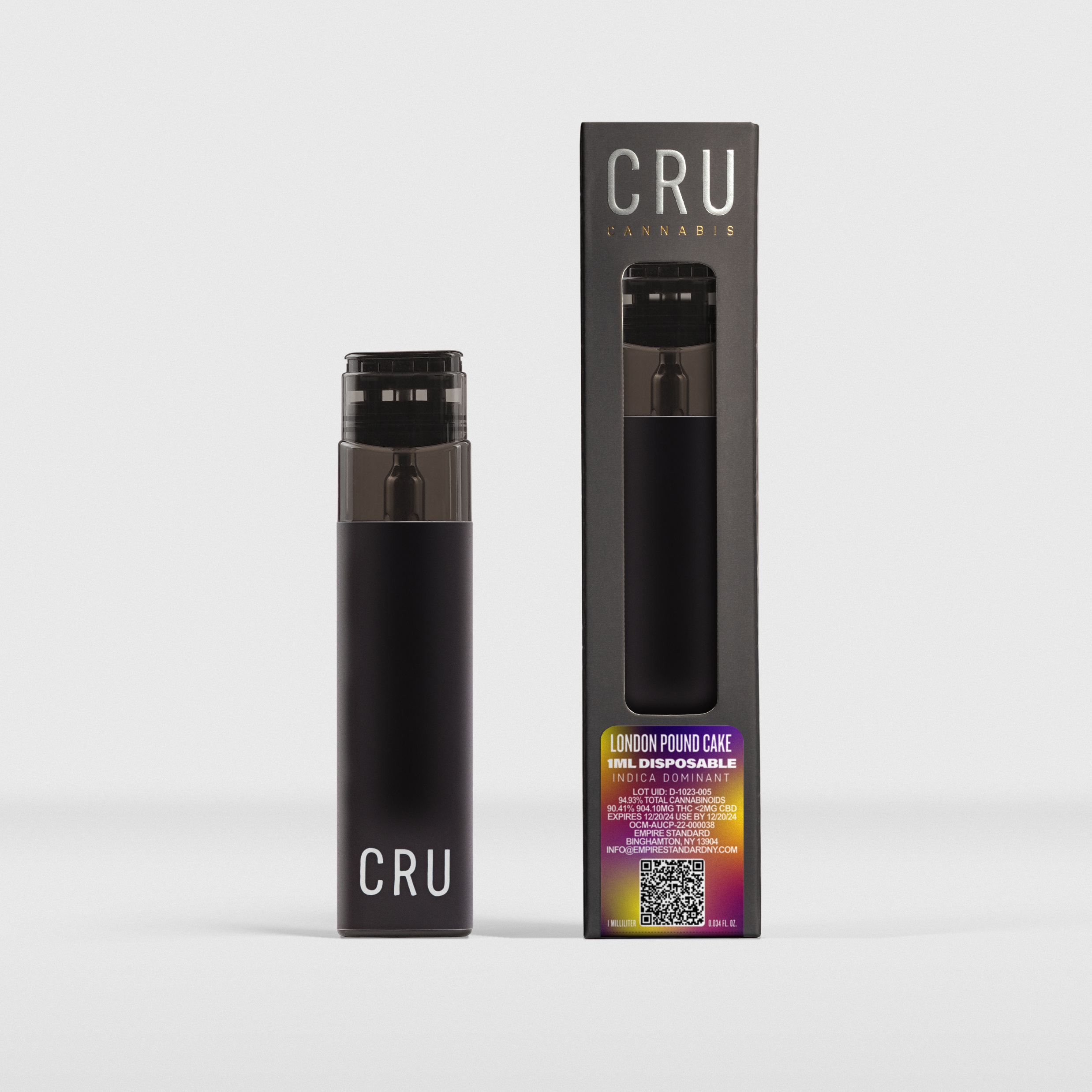 Photograph of product: CRU - London Pound Cake Disposable Distillate Vape - 1g