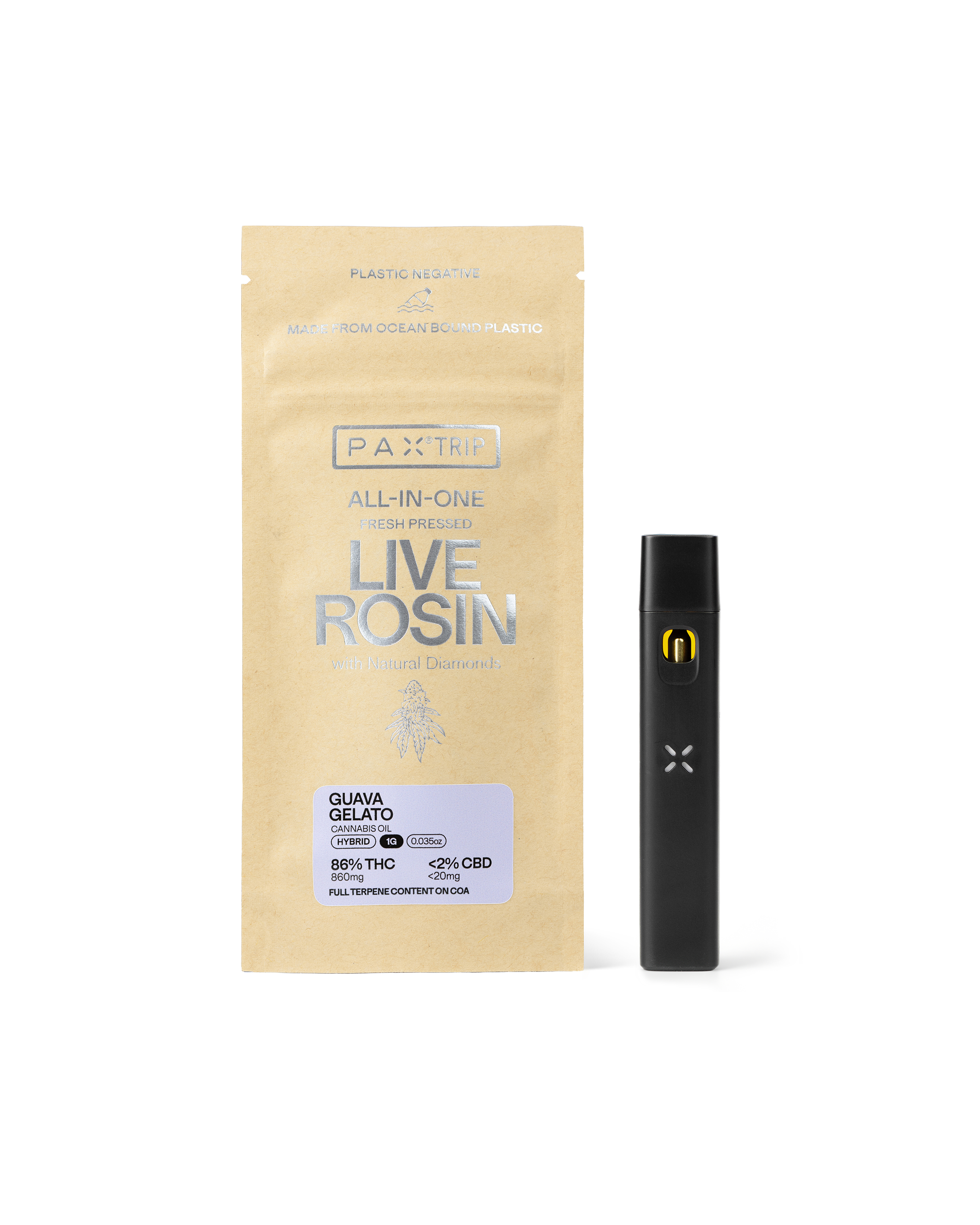 Photograph of Product: Live Rosin GUAVA GELATO Trip | 1 g AIO