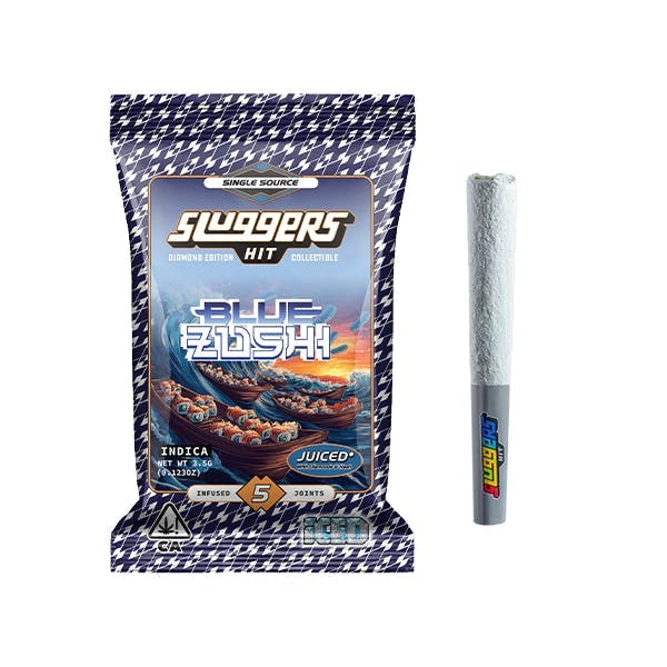 Photograph of product: Blue Zushi  | Infused 0.7g x 5pk Pre-rolls - 