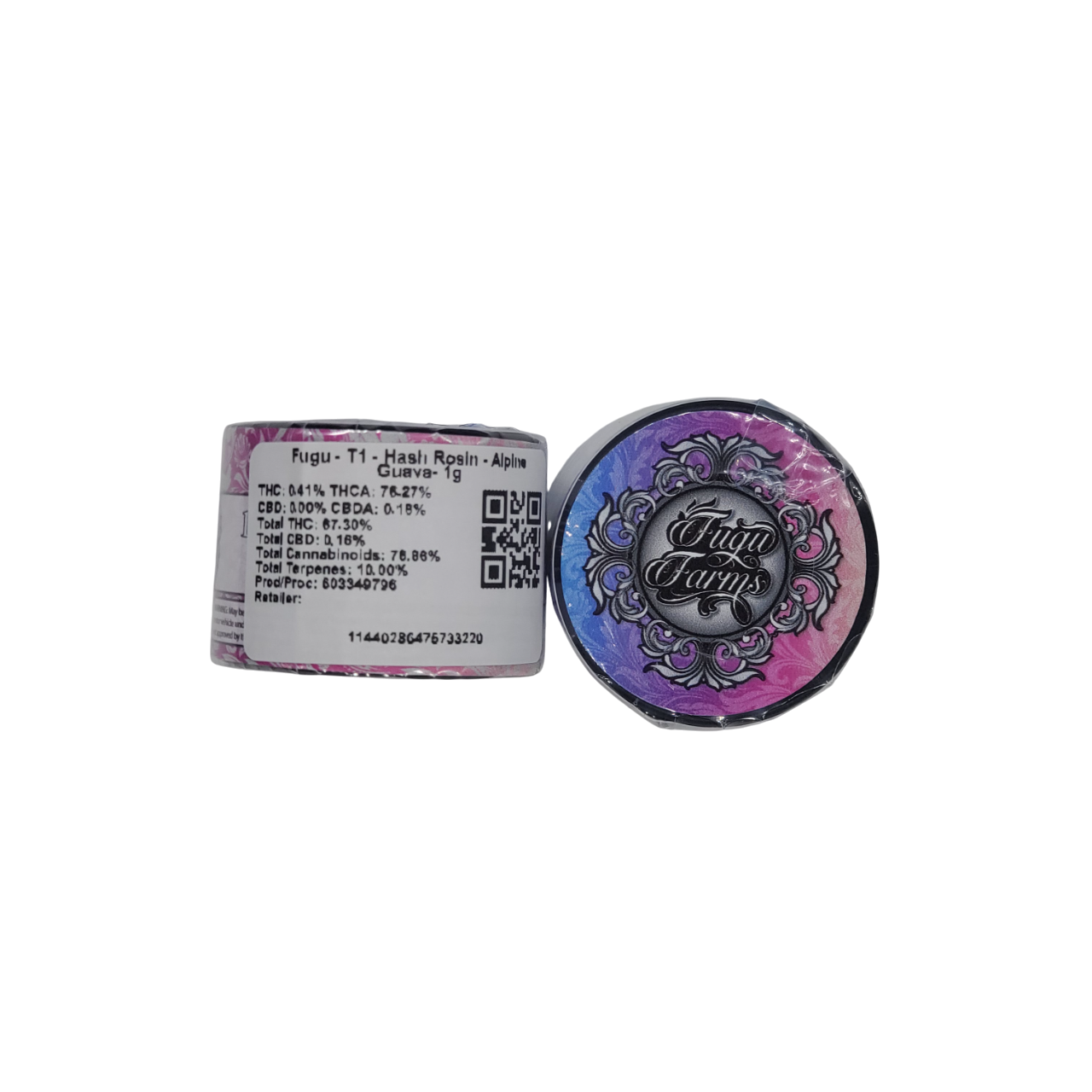 Photograph of product: Fugu CON Alpine Guava CC au chocolat Rosin 1g