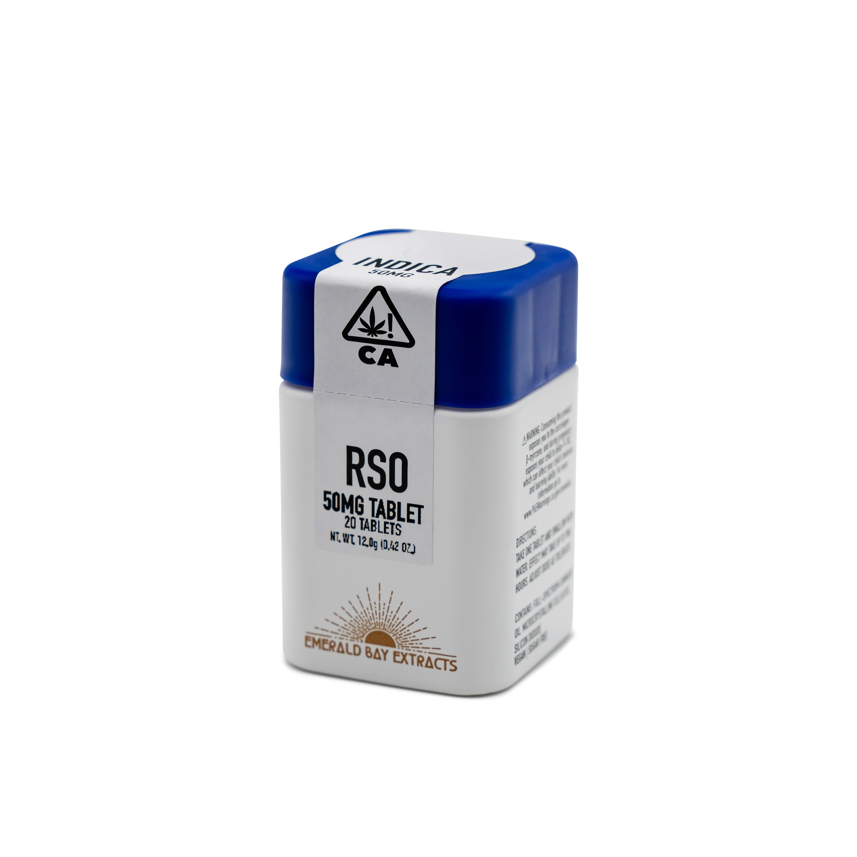 Photograph of Product: Emerald Bay Extracts: (50mg x 20ct) RSO Indica Tablets (SMRTZ)