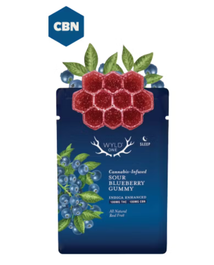 Photograph of product: 1:1 Sour Blueberry Single Gummy