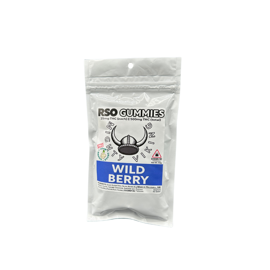 Photograph of product: 25mg Wild Berry RSO Gummies