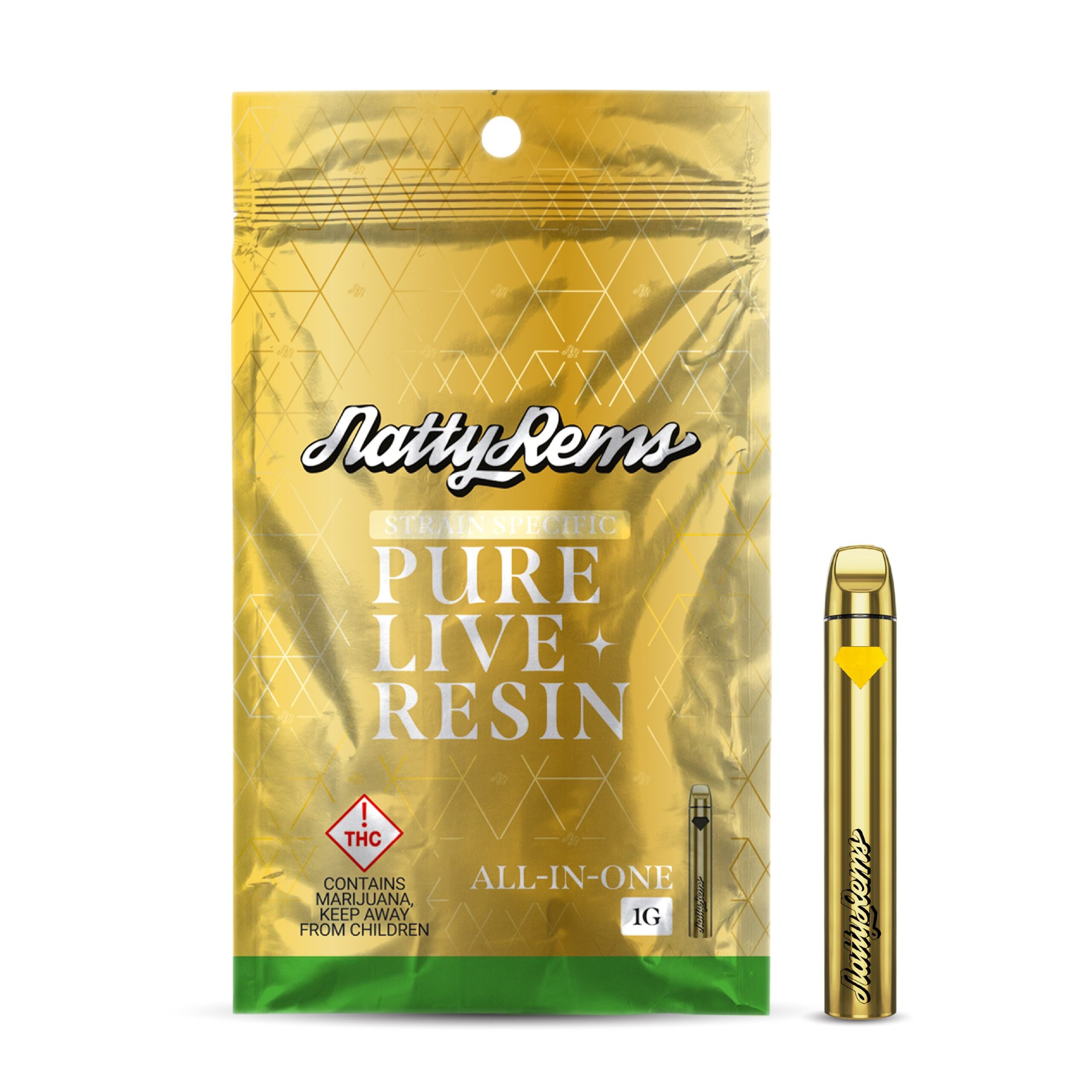 Photograph of product: Natty Rems - Live Resin Disposable - McFlurry (H)