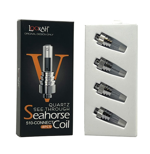 Photograph of product: Coil | Lookah | Seahorse | See-Through Quartz | Replacement