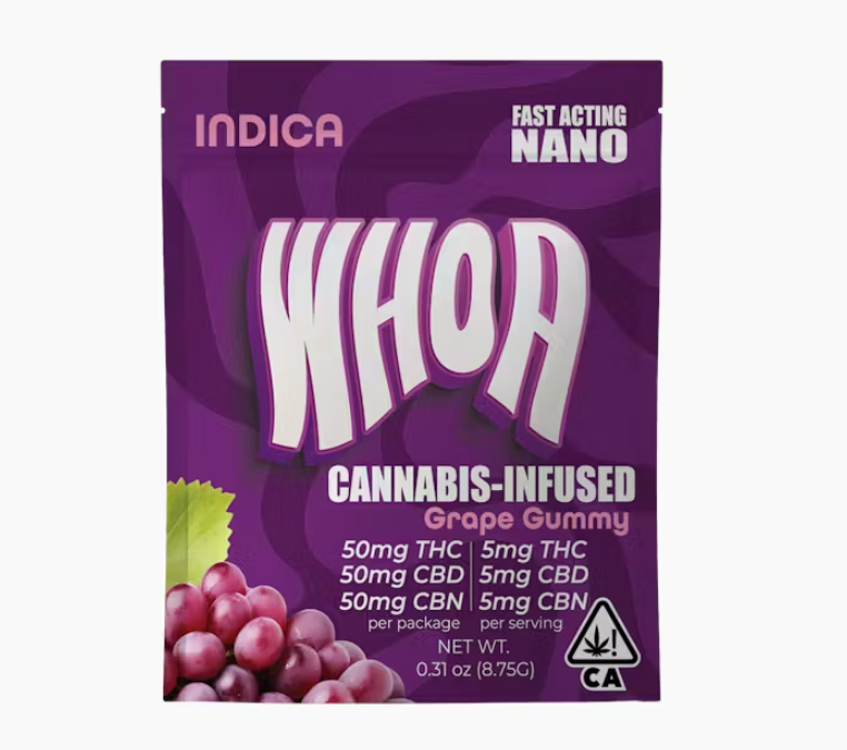 Photograph of product: WHOA Grape 1:1:1 TH-oui:CBD:CBN Oui'd Gummy 150mg