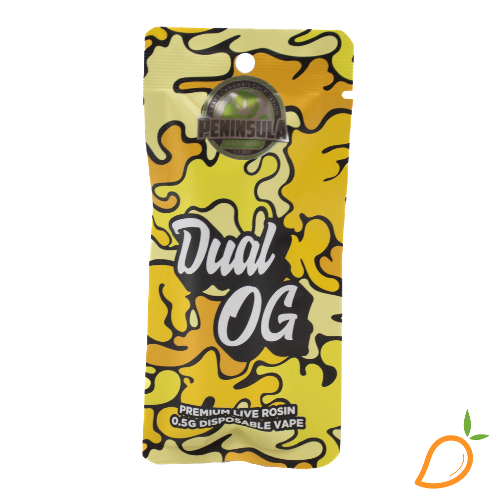 Photograph of product: 0.5g Dual OG Live Rosin Disposable Vape Peninsula Gardens