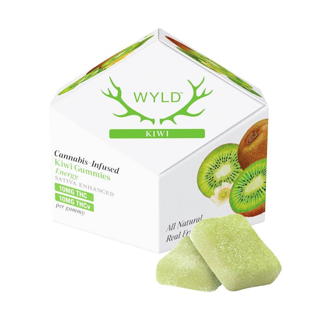 Photograph of product: Wyld - Kiwi 1:1 100mg TH-oui 100mg TH-ouiv Gummies - 