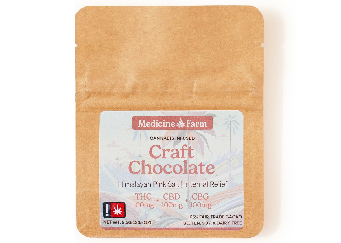 Photograph of product: 1:1:1 Craft Chocolate w/ CBG | Dusted with Himalayan Pink Salt |