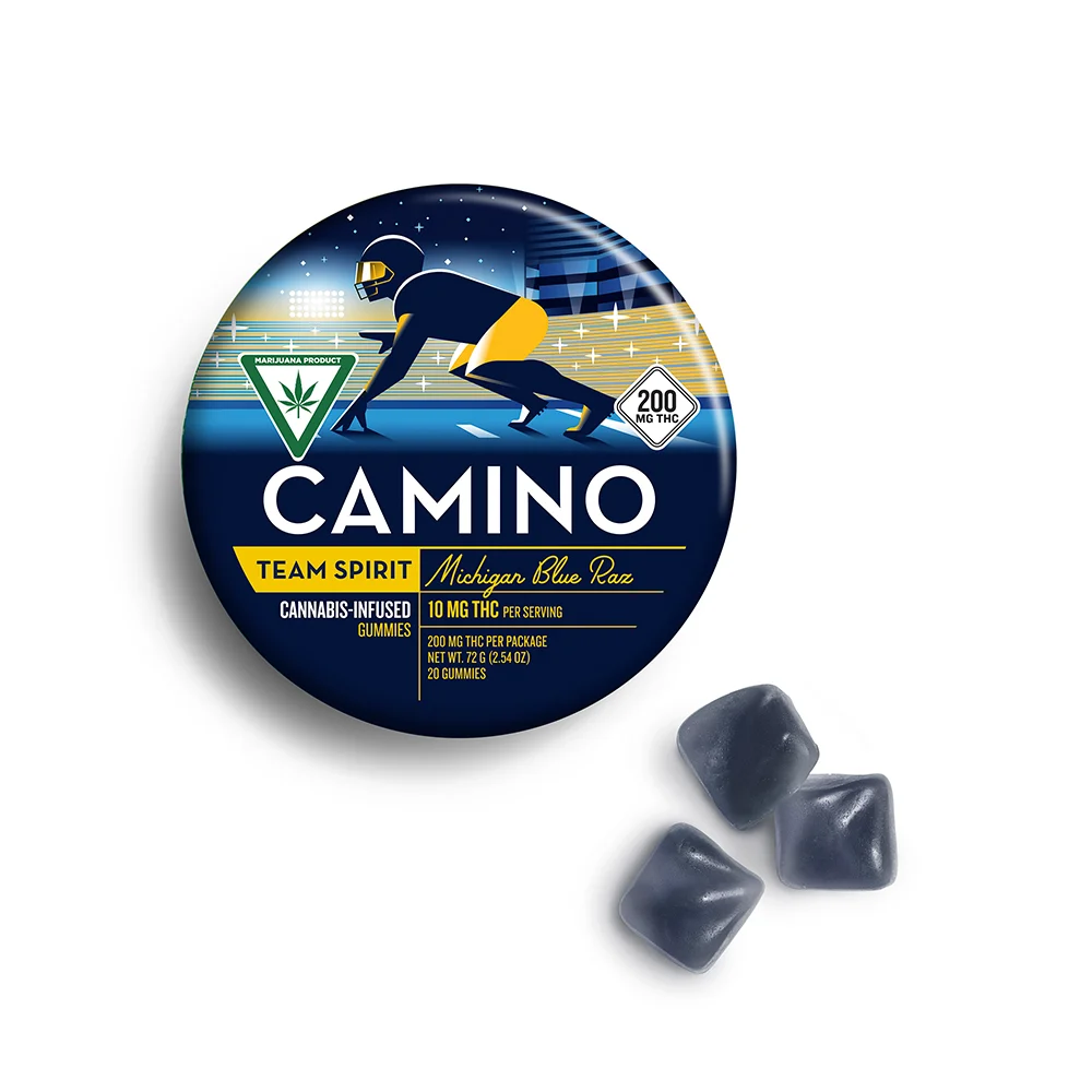Photograph of product: Camino - Michigan Blue Razz - 200mg Gummies (20x10mg)