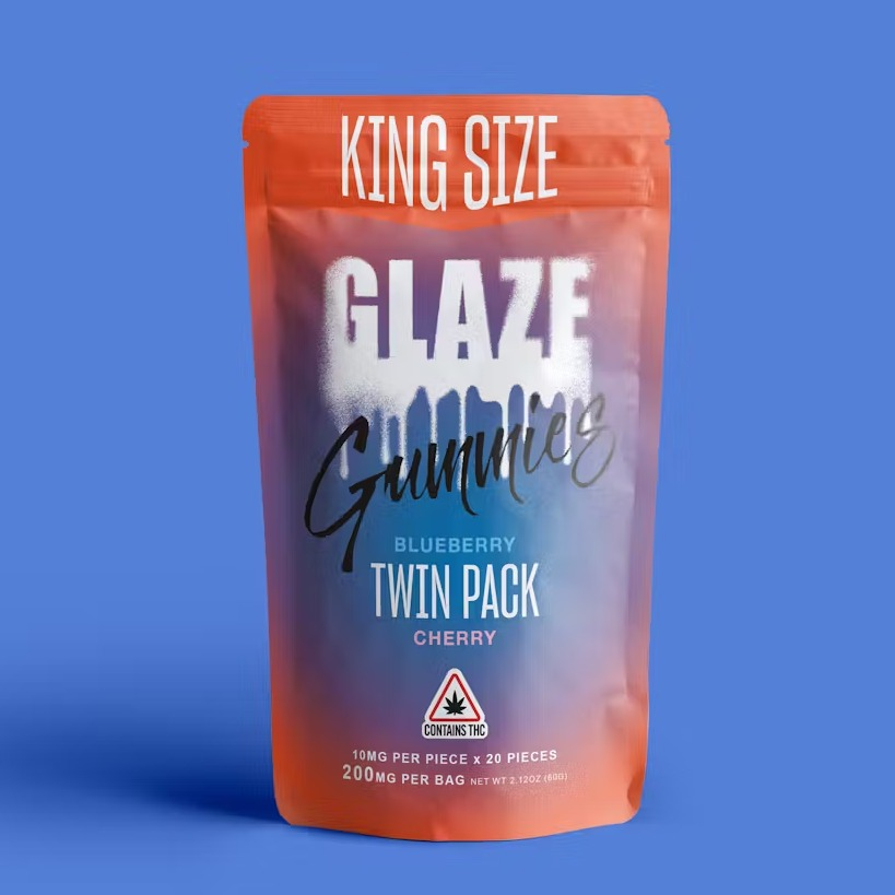 Photograph of product: GLZ | Blueberry/Cherry Twin Pack Gummies | 200mg TH-oui