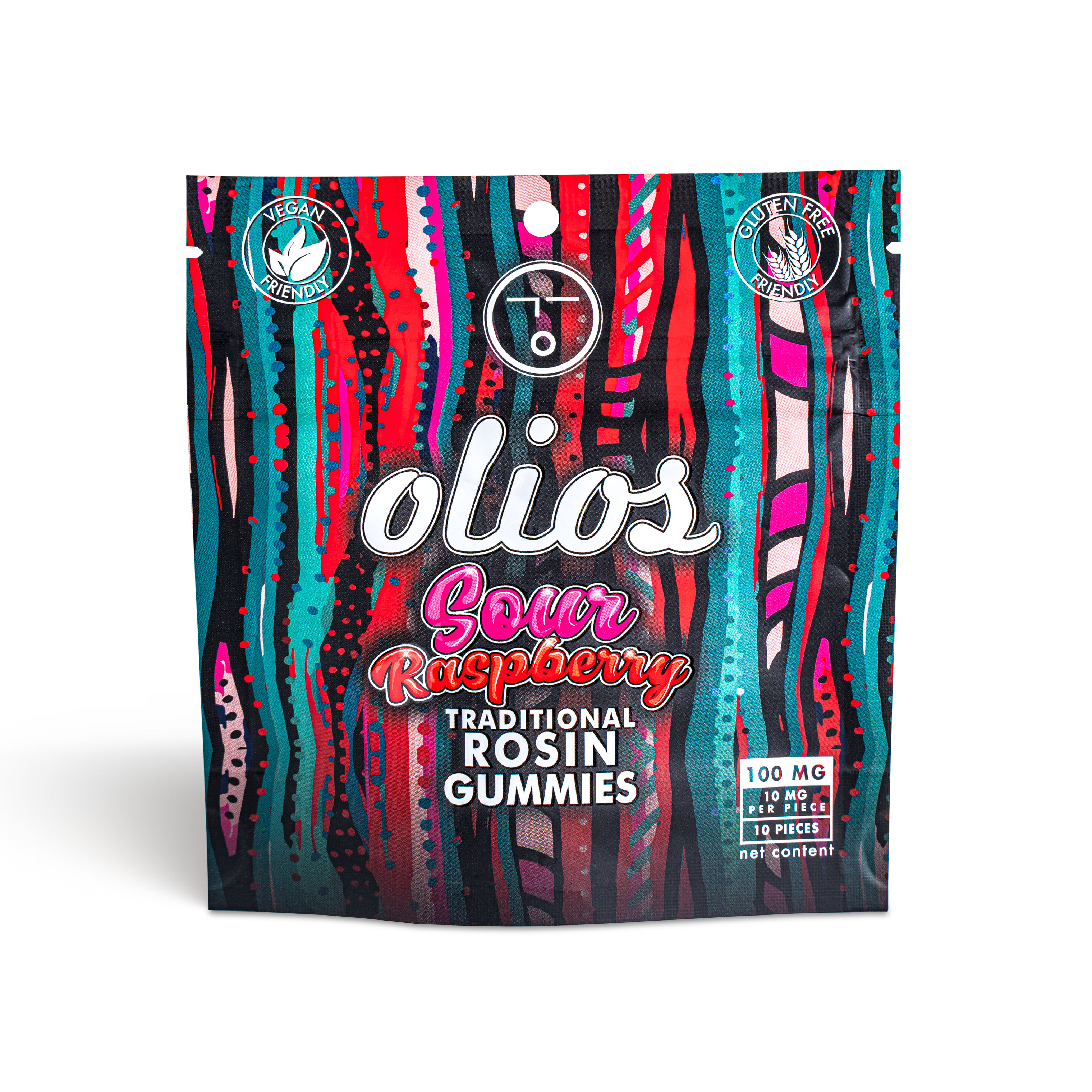 Photograph of product: Sour Raspberry Rosin Gummies - 100mg