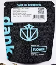 Photograph of product: Dank Flower | 1g | Raspberry OG