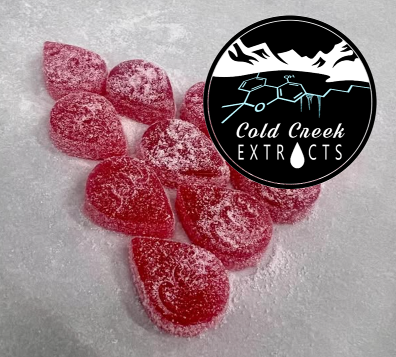 Photograph of product: Cherry Gum Drop (10mg) Oui'd Gummies 10pk by Cold Creek Extracts