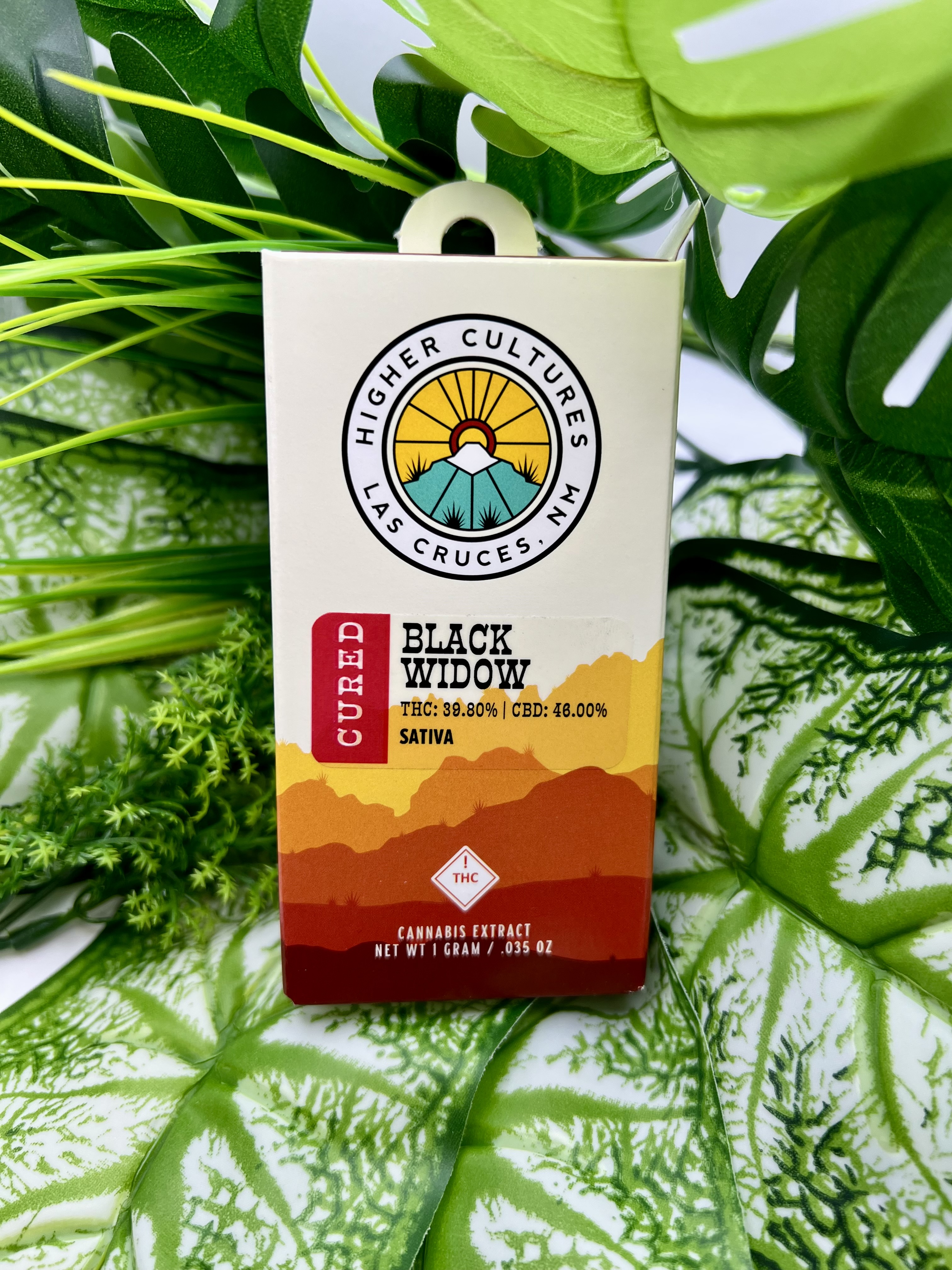 Photograph of product: Higher Cultures - Black Widow - 1g Cured Cartridge