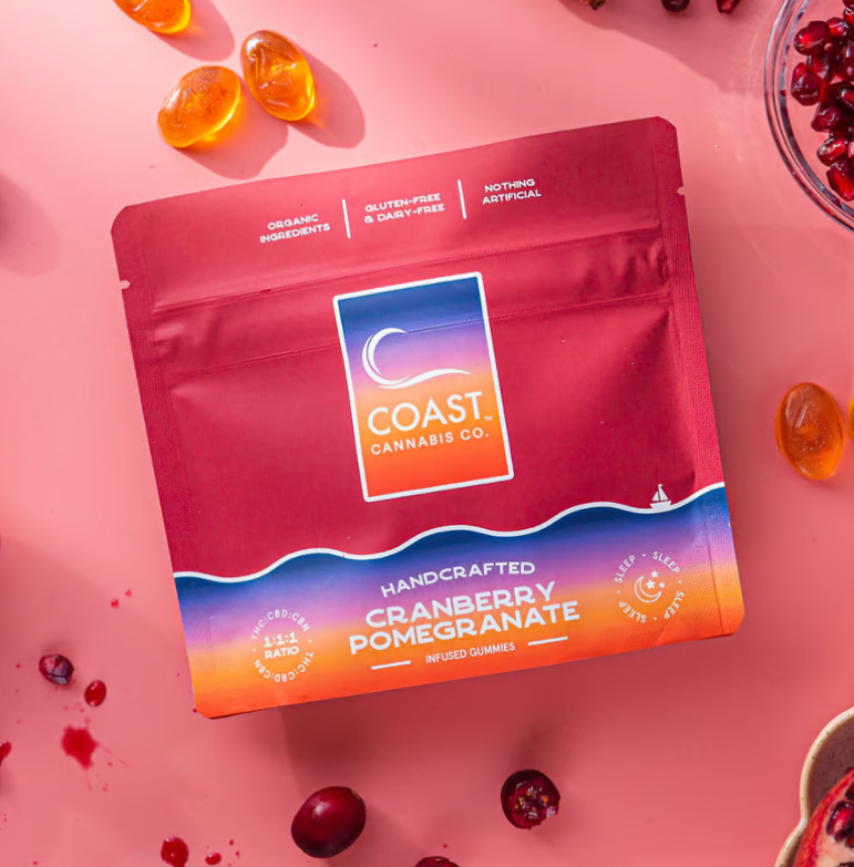 Photograph of product: Cranberry Pom 5:5:5 | CBN:CBD:TH-oui Gummies | 20PK | C0070000136