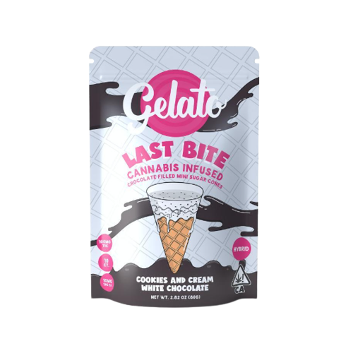 Photograph of product: Gelato | Cookies & Cream Last Bite Cones | 100mg
