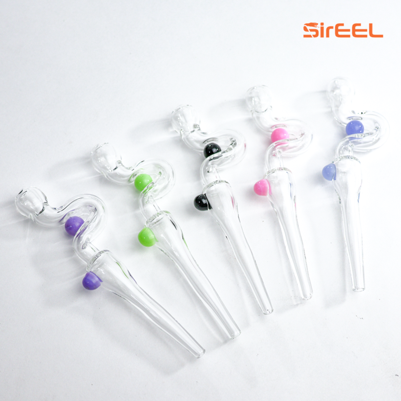 Photograph of product: 4.5" SirEEL U-Bend Marble Dream Straw - Assorted Colors
